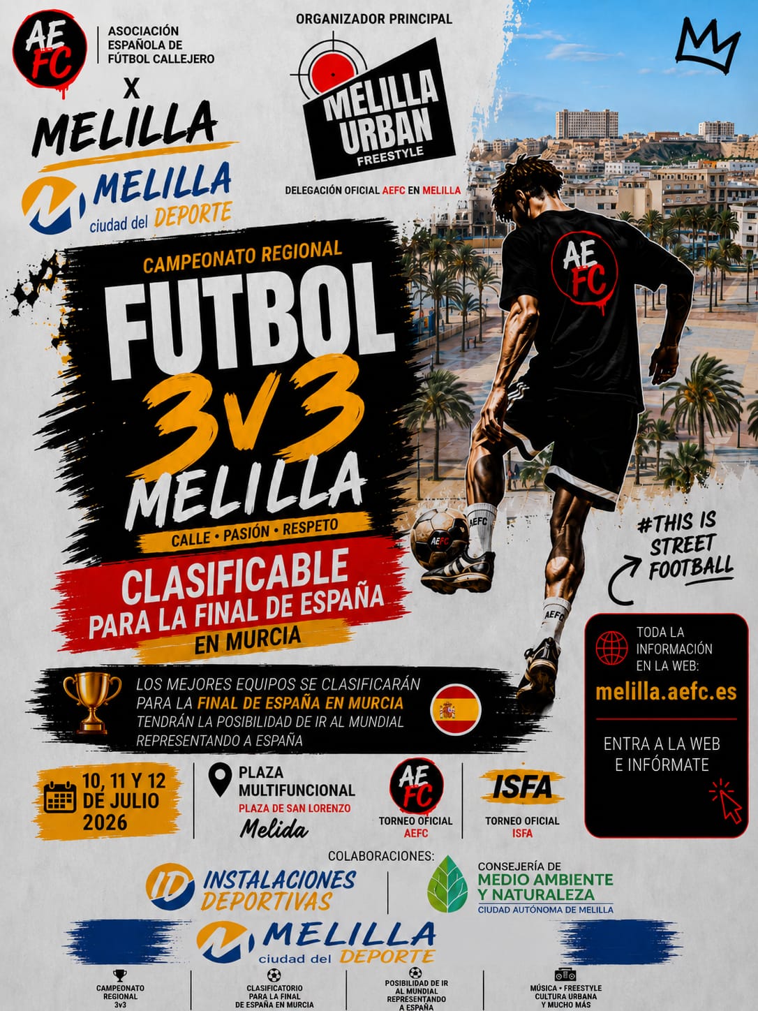 Cartel Campeonato Regional 3v3 Melilla